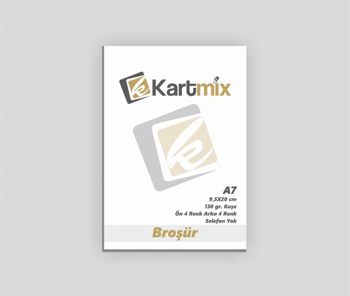 Broşür A7 Ebat 9,5x20 cm