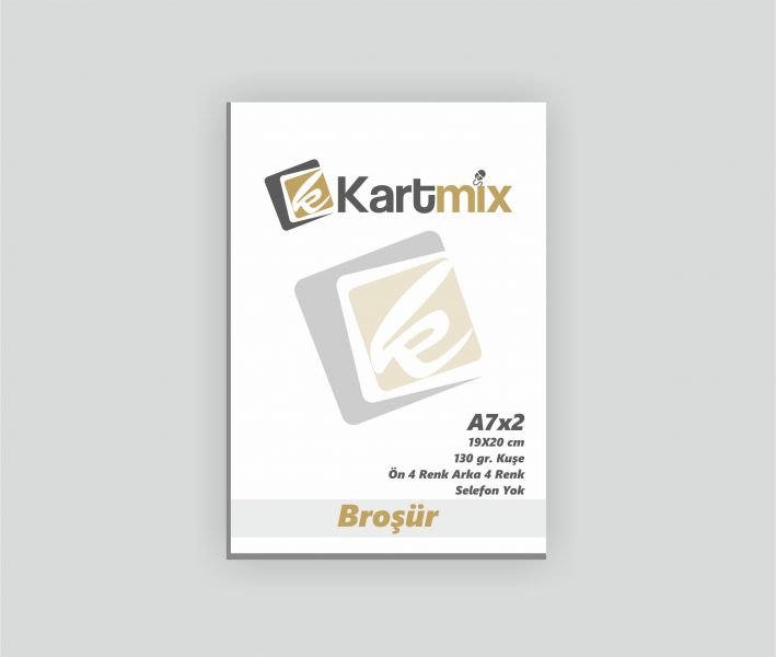 Broşür A7x2 Ebat 19x20 cm