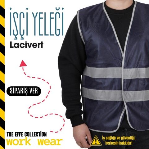 İkaz Yeleği İşçi Lacivert