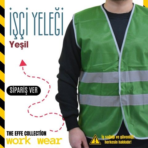 İkaz Yeleği İşçi Yeşil