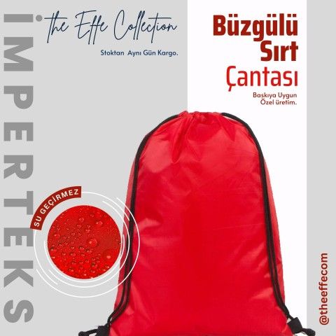 Kartmix İmperteks Sırt Çantası  32x45 Cm Kırmızı