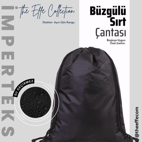 Kartmix İmperteks Sırt Çantası  32x45 Cm Siyah