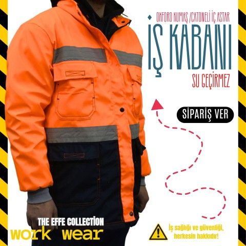 İş Kabanı Oxford Turuncu