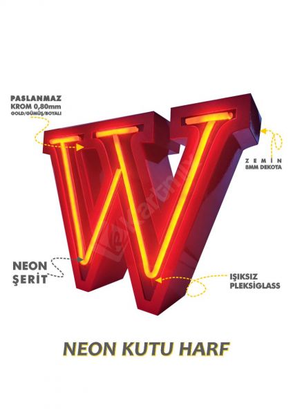 Neon Kutu Harf