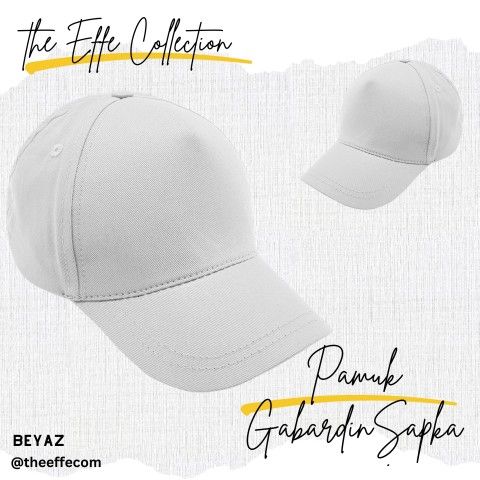 Pamuk Gabardin Şapka Beyaz